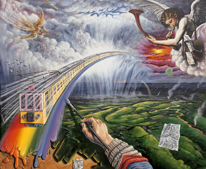 ANNO 2000 ACRILICI E OLIO SU TELA 100X120